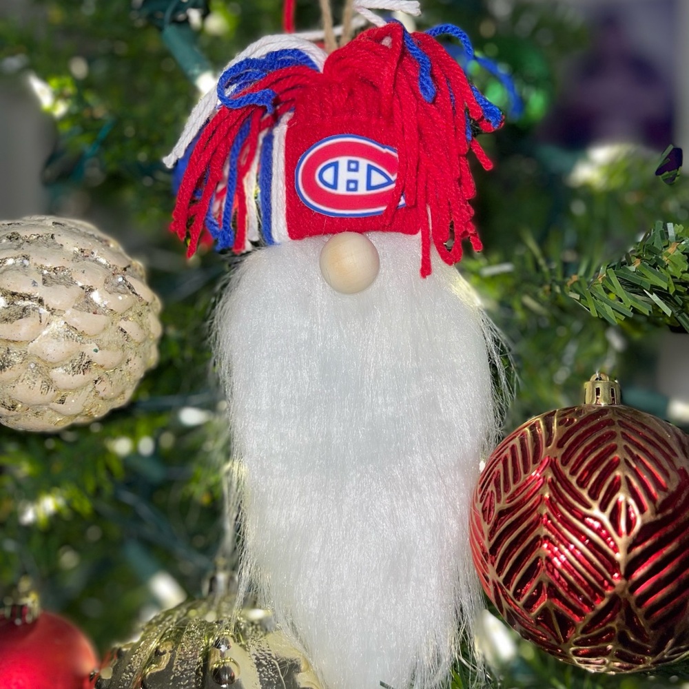 Montreal Canadiens Christmas gnome ornament